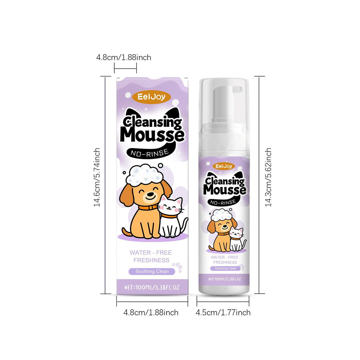 No-Rinse Pet Face Cleansing Mousse โ 100 ml Waterless Foam for Facial Fur & Coat โ view 3