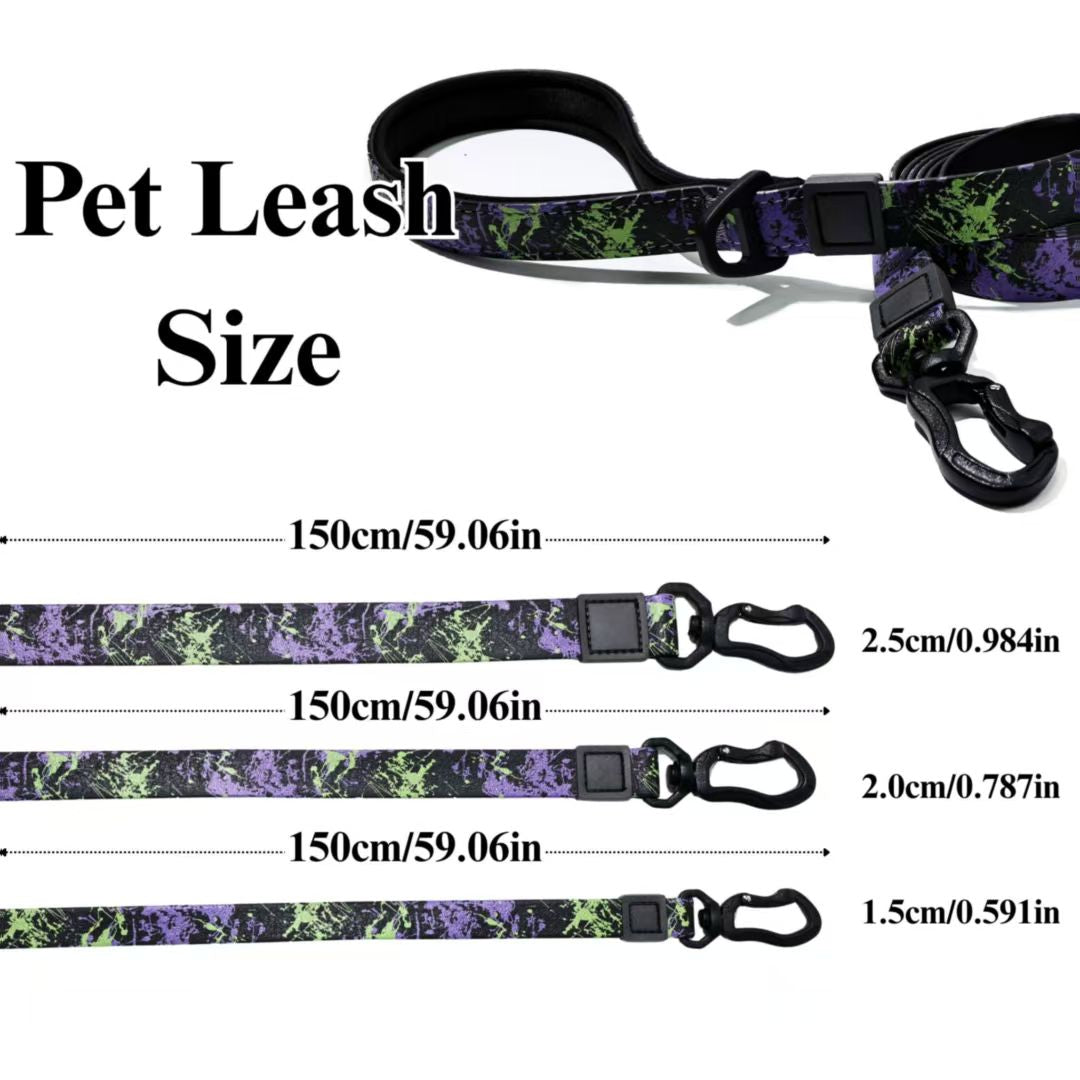 Camo Embossed Dog Leash & Collar Set – Waterproof PVC, Soft Neoprene Handle, 15, 20 & 25 mm, 4 Colors – view 2