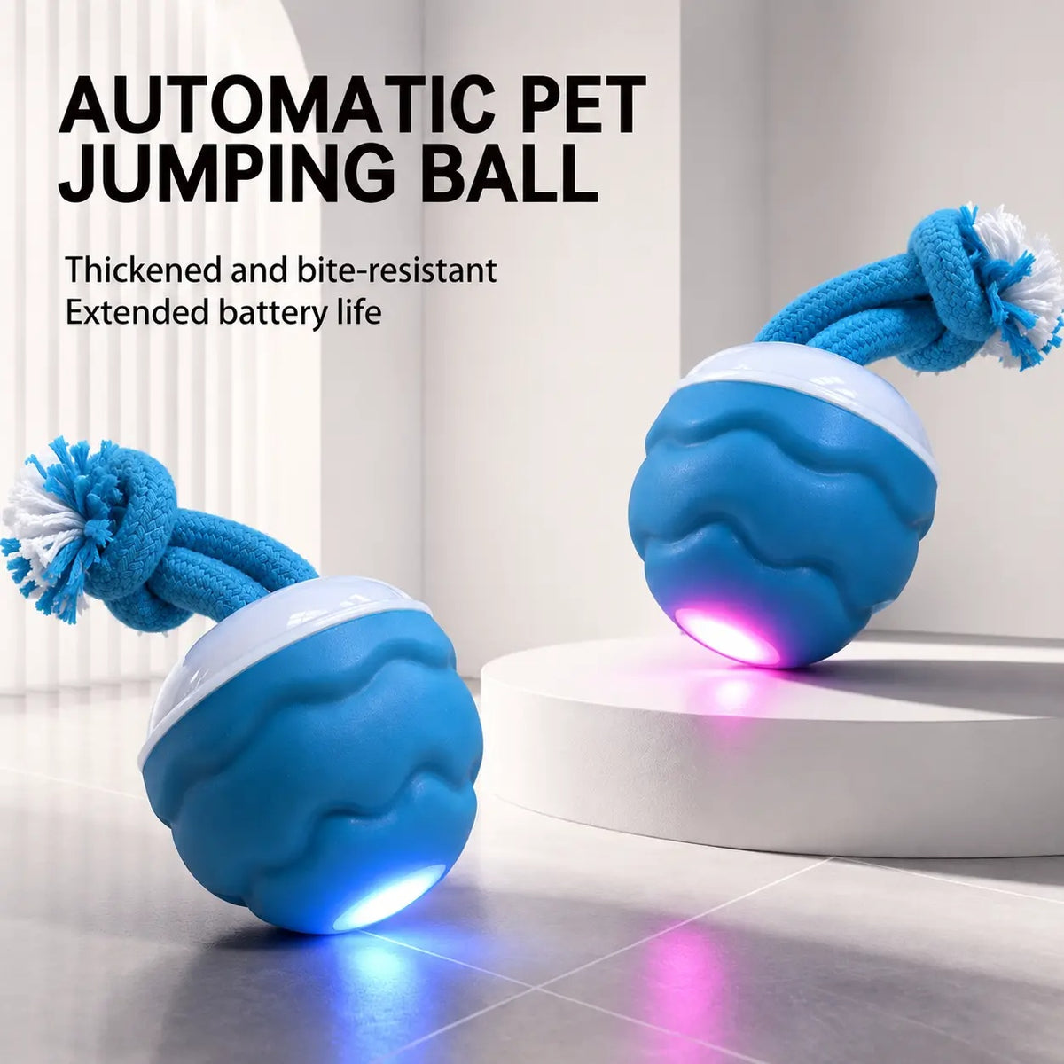 Interactive Dog Tug Ball with Spare Ropes for Medium and Large Dogs, Indoor and Outdoor Play โ view 2