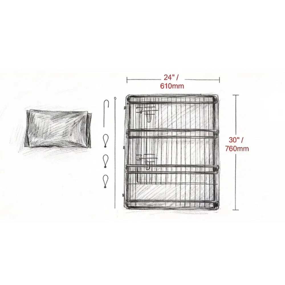 8-Panel Octagon Dog Playpen with Top Cover โ 30 in High, Easy to Clean โ view 2