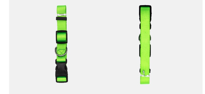 Soft Nylon Dog & Cat Collar – Neoprene Lined, Adjustable with Metal D-Ring, 6 Colors, XS–XL – view 2