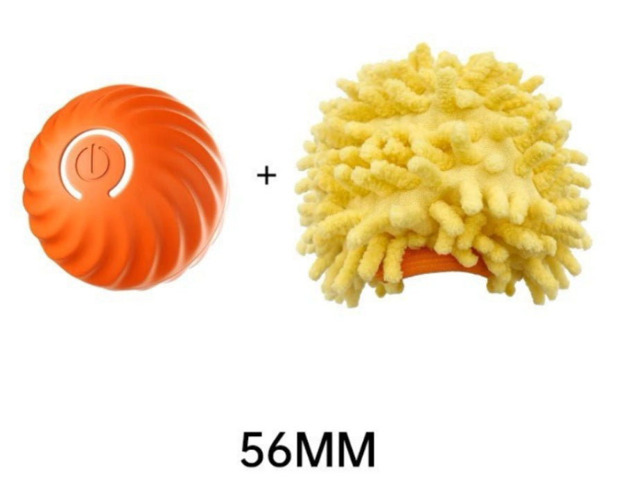 USB Jumping Ball Dog Toy – Bouncy Ball with Spare Shells & Spiky Sleeves, Blue or Orange – view 23