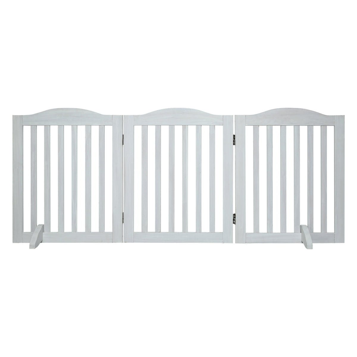 Freestanding Foldable Wooden Dog Gate โ 3 Panels, 24 in Tall, White โ view 9