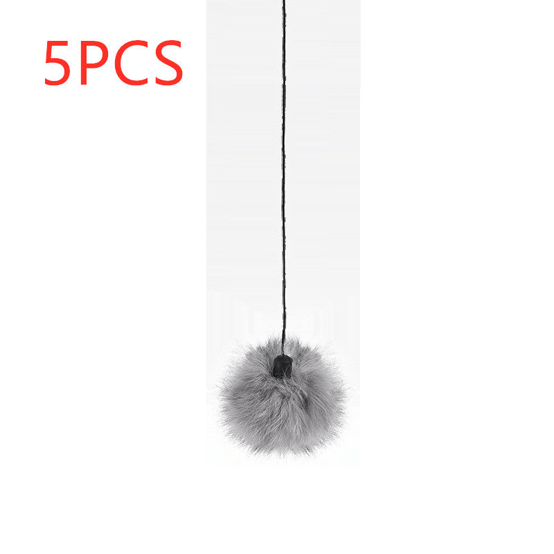 Electronic Motion Cat Toy with Rope and Fluffy Ball – Interactive Teaser, White – view 8