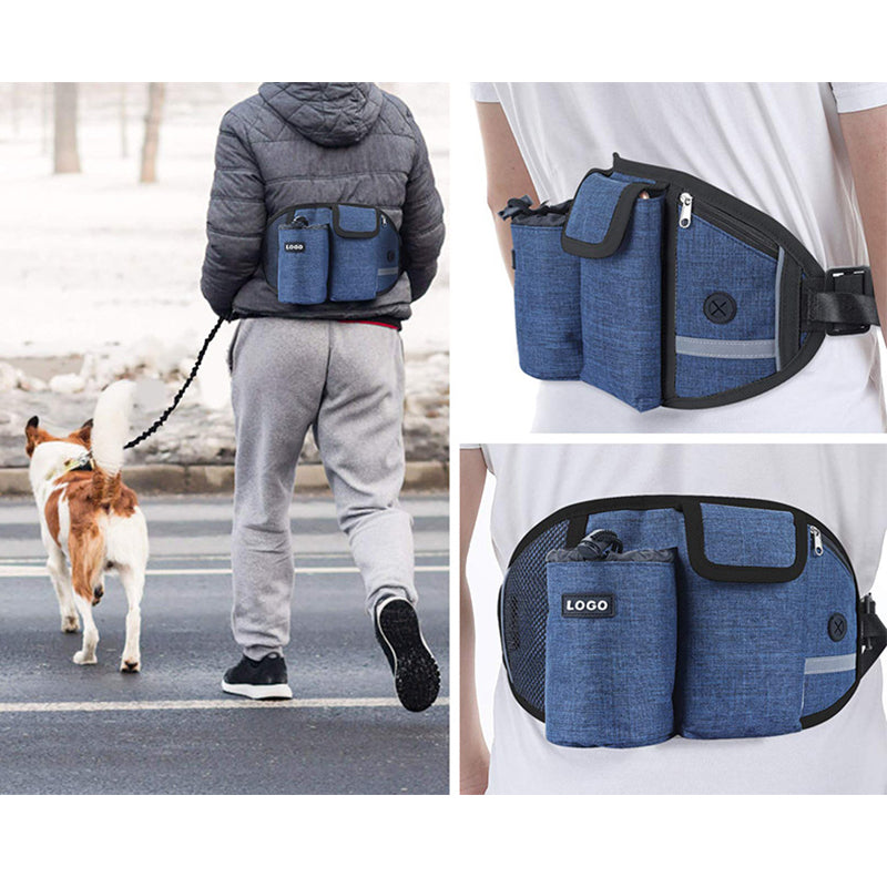 Hands-Free Dog Walking Waist Bag – Running Belt with Treat Pouch – view 3