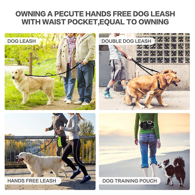 Hands-Free Dog Walking Waist Bag – Running Belt with Treat Pouch – view 2