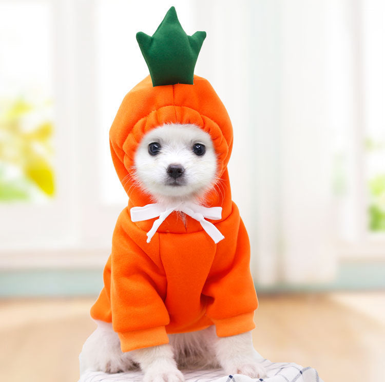 Cute Fruit Fleece Dog Hoodie – Warm Winter Outfit for Small Dogs – view 10
