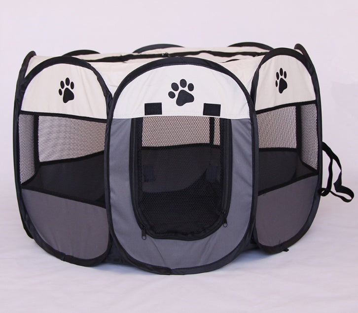 Foldable Pet Playpen – Portable Octagonal Dog & Cat Kennel – view 7