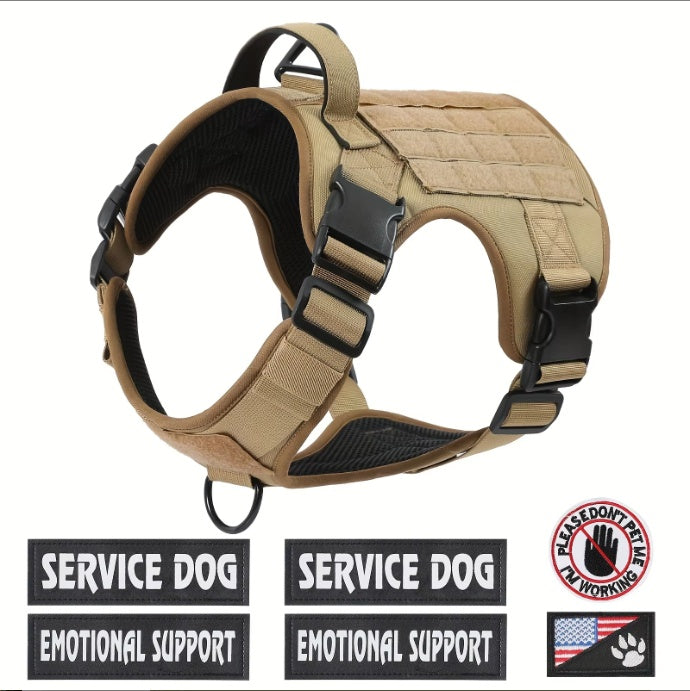 Tactical Dog Harness Vest with Metal Buckle – No-Pull, Reflective for Medium & Large Dogs – view 2
