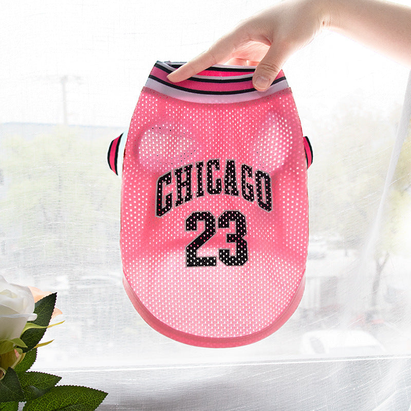 Mesh Basketball Jersey Vest for Dogs, No. 23 Summer Tank in Sizes XS–5XL – view 8