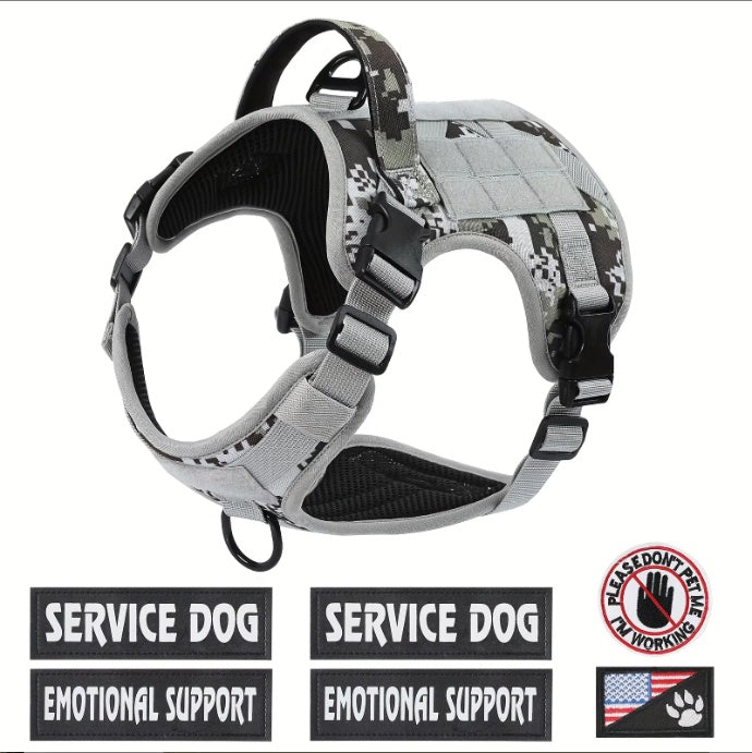 Tactical Dog Harness Vest with Metal Buckle – No-Pull, Reflective for Medium & Large Dogs – view 9