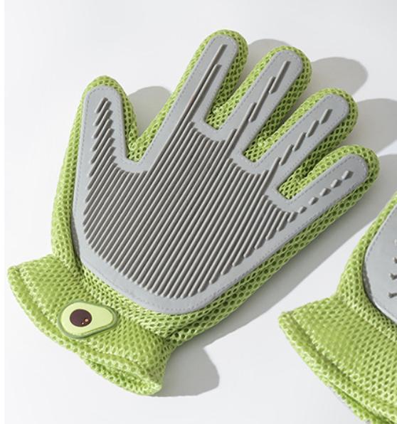 Double-Sided Pet Grooming Glove for Cats and Dogs โ Silicone Hair Removal Glove Brush โ view 11