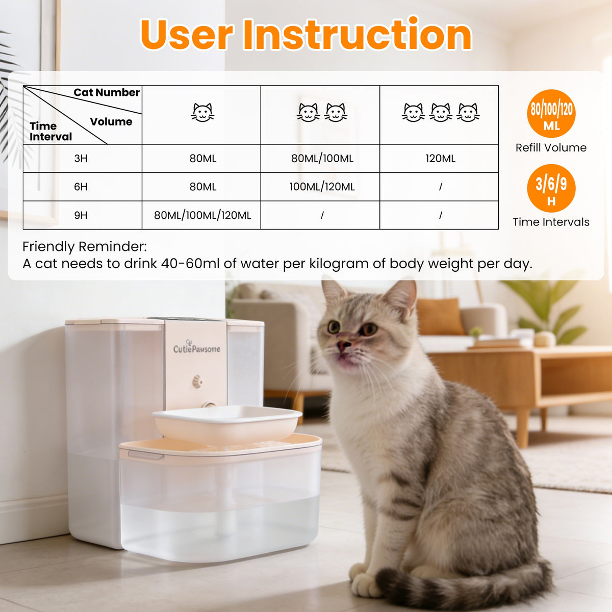 Cordless Smart Pet Water Fountain 4.5 L โ Self-Refill, Ceramic Bowl, Remote Control & Timer โ view 9
