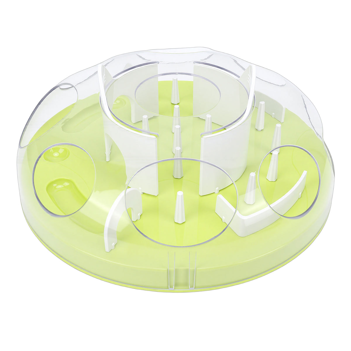 Interactive Cat Puzzle Feeder β Food-Hiding Enrichment Toy with Adjustable Outlet, Green β view 6
