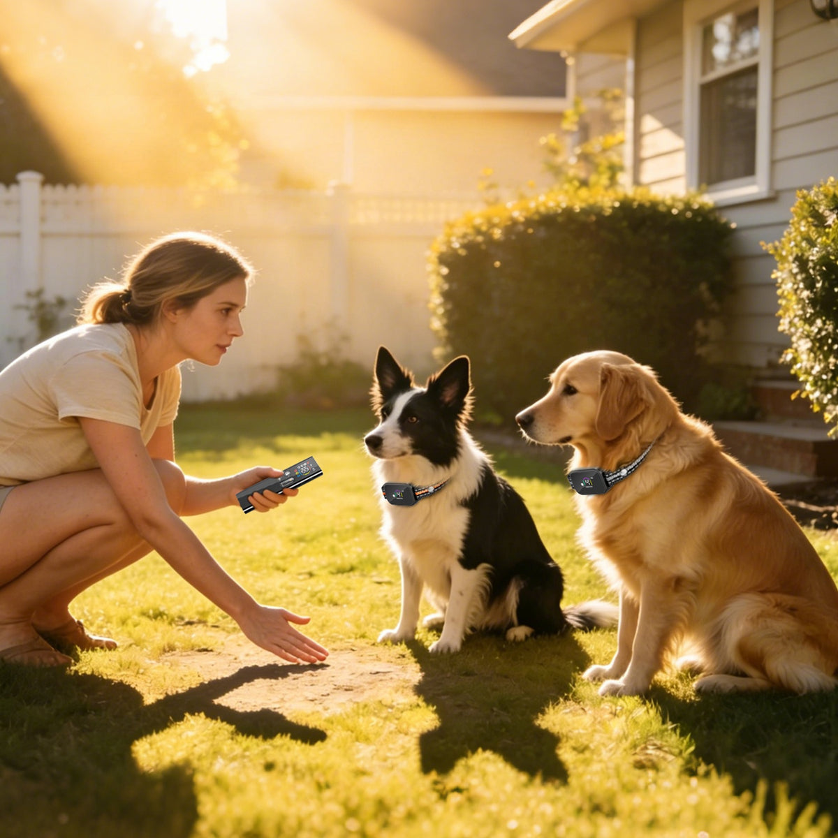 2-in-1 Dog Training & Bark Collar with Remote – 3300 ft, Auto Bark Mode, IP68, 1–3 Collars – view 3