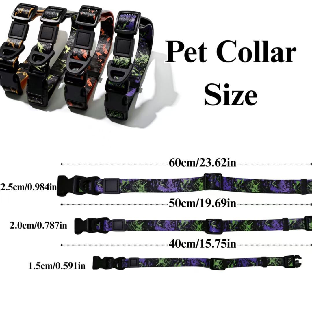 Camo Embossed Dog Leash & Collar Set – Waterproof PVC, Soft Neoprene Handle, 15, 20 & 25 mm, 4 Colors – view 3