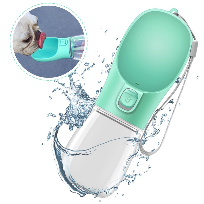Portable Pet Water Cup – One-Button Travel Drinking Bottle for Dogs & Cats, 300–550 ml