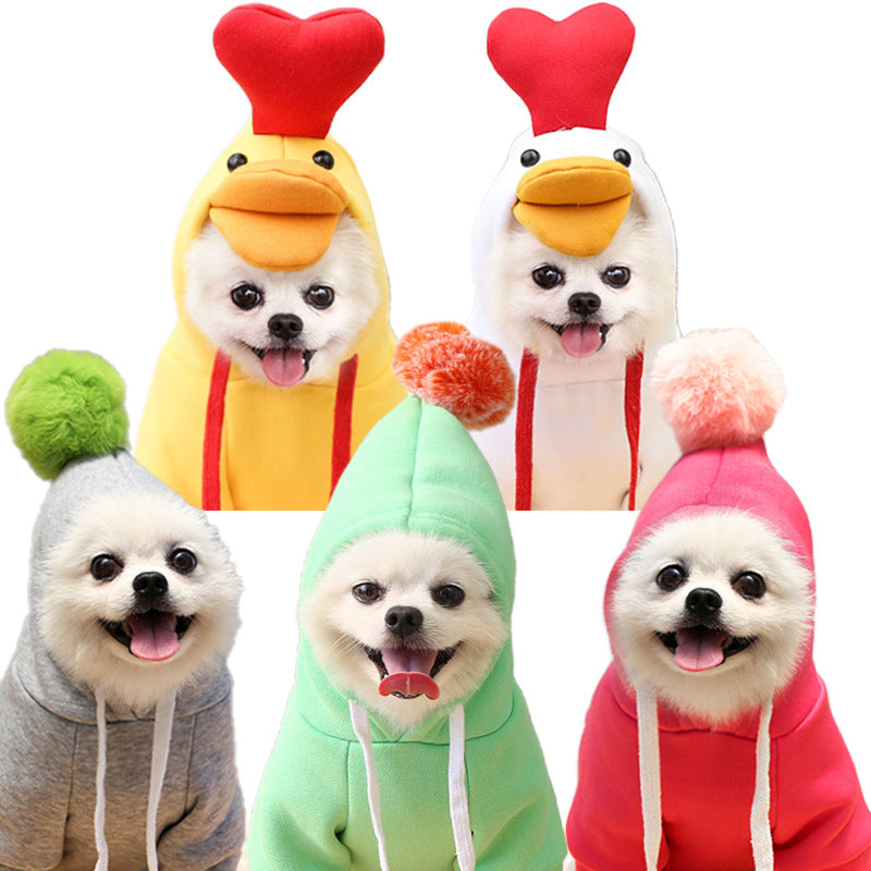 Fruit & Veggie Drawstring Dog Hoodie for Small Dogs & Cats, 7 Cute Styles – view 6