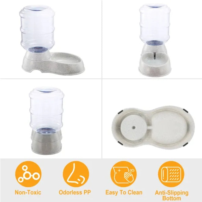 Automatic Gravity-Flow Pet Waterer โ Self-Refilling Water Bowl for Cats & Dogs โ view 3