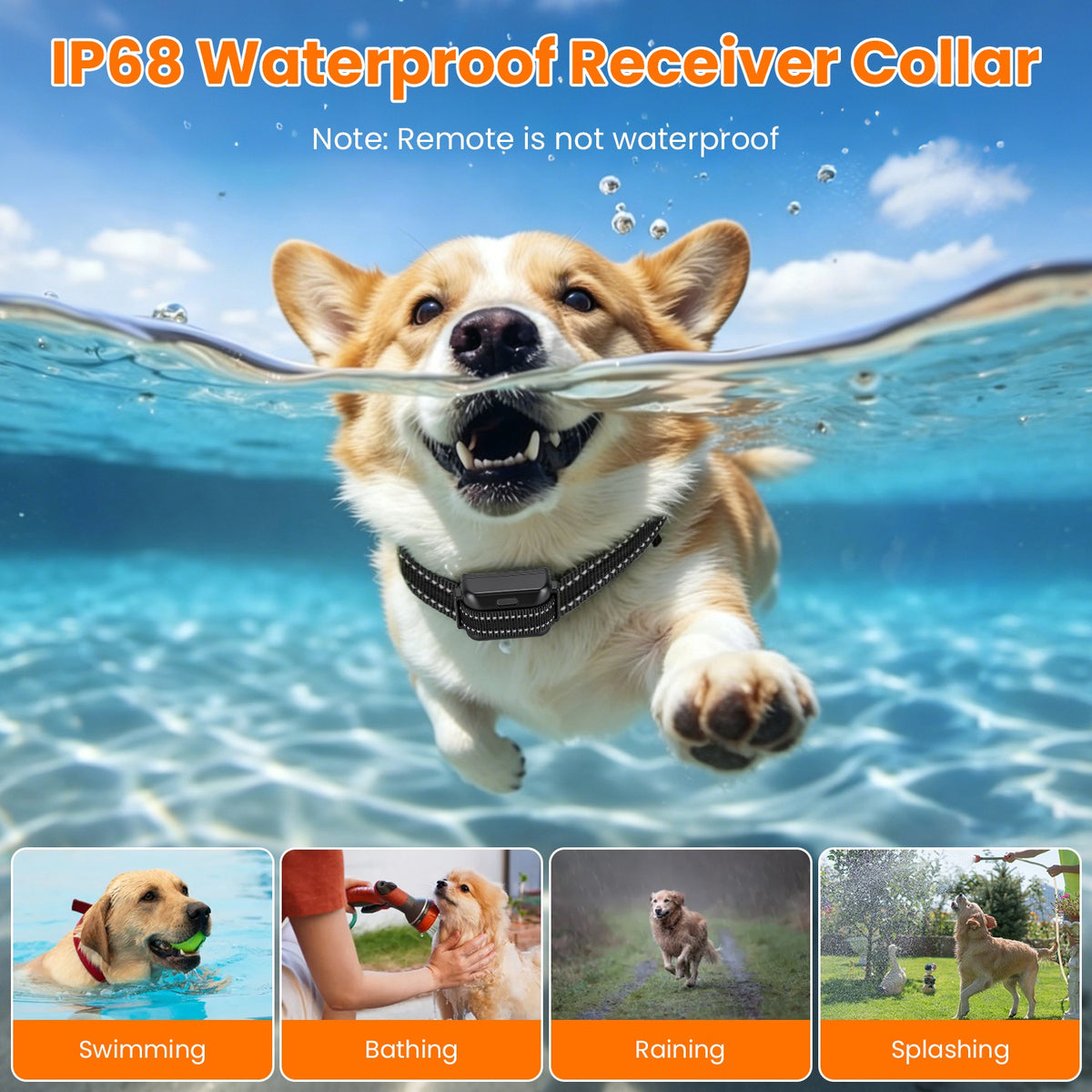2-in-1 Wireless Dog Fence & Training Collar – 722 ft, IP68 Waterproof, 1 or 2 Collars – view 4