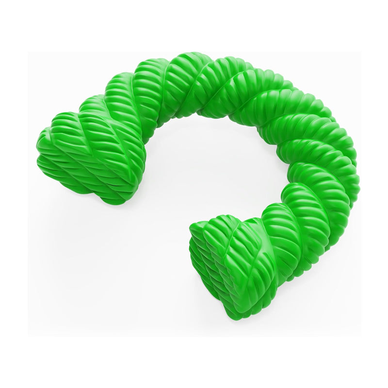 Natural Rubber Horseshoe Dog Chew Toy for Medium and Large Dogs, Green โ view 3