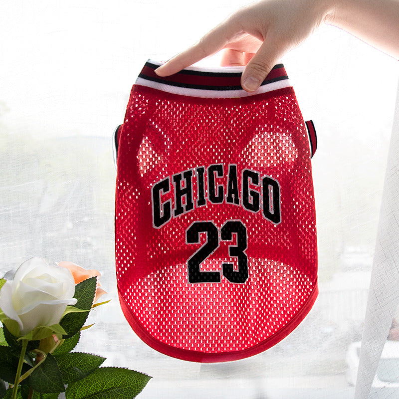Mesh Basketball Jersey Vest for Dogs, No. 23 Summer Tank in Sizes XS–5XL – view 7