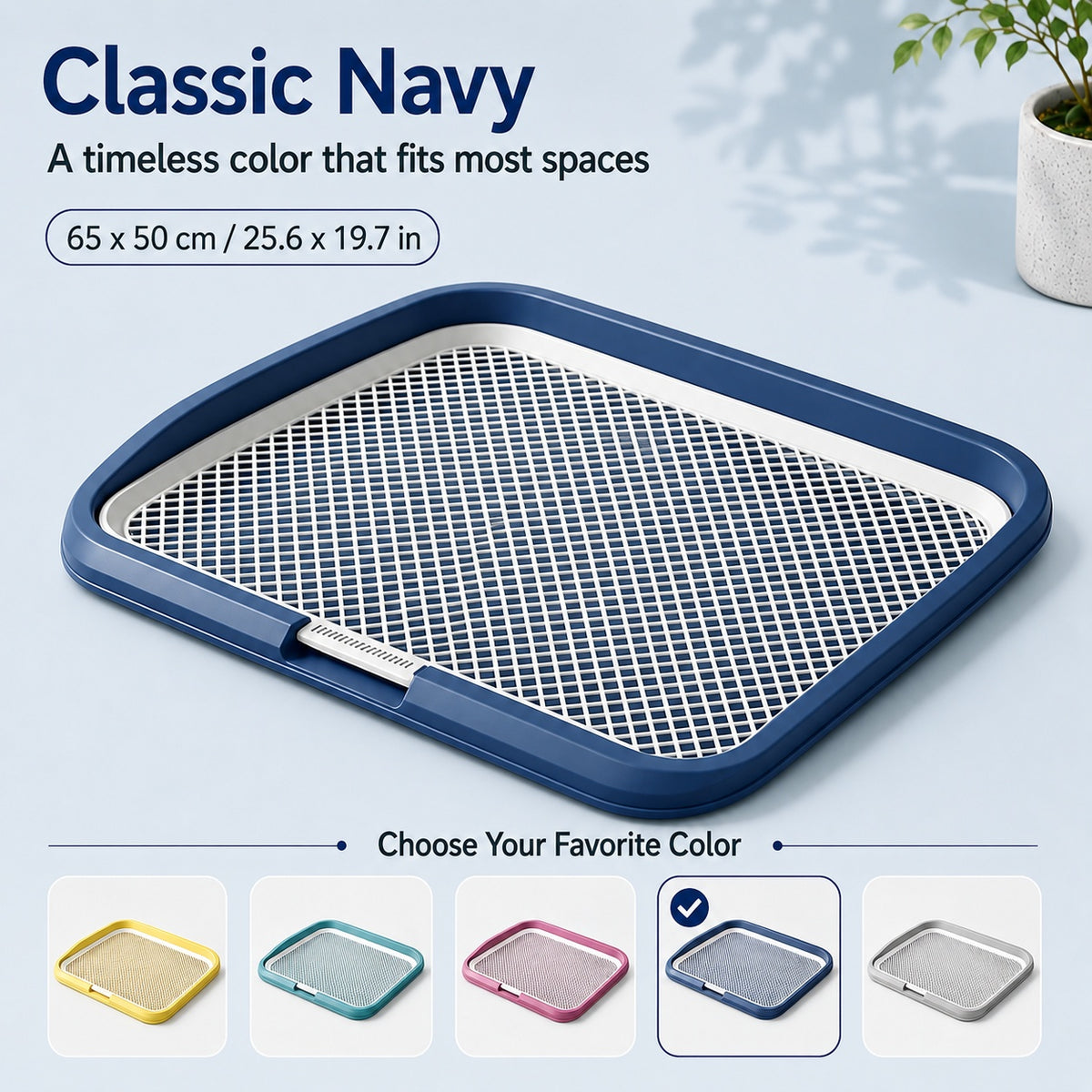 Dog Potty Tray with Removable Mesh Grate – Leak-Proof Indoor Dog Toilet, 25.6 x 19.7 in – view 12