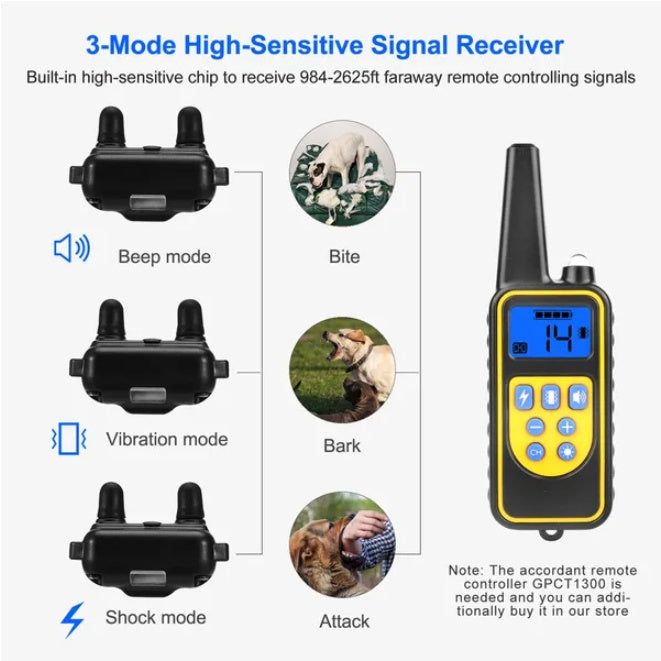 Dog Training Collar Receiver – IP67 Waterproof Replacement Receiver Collar – view 2