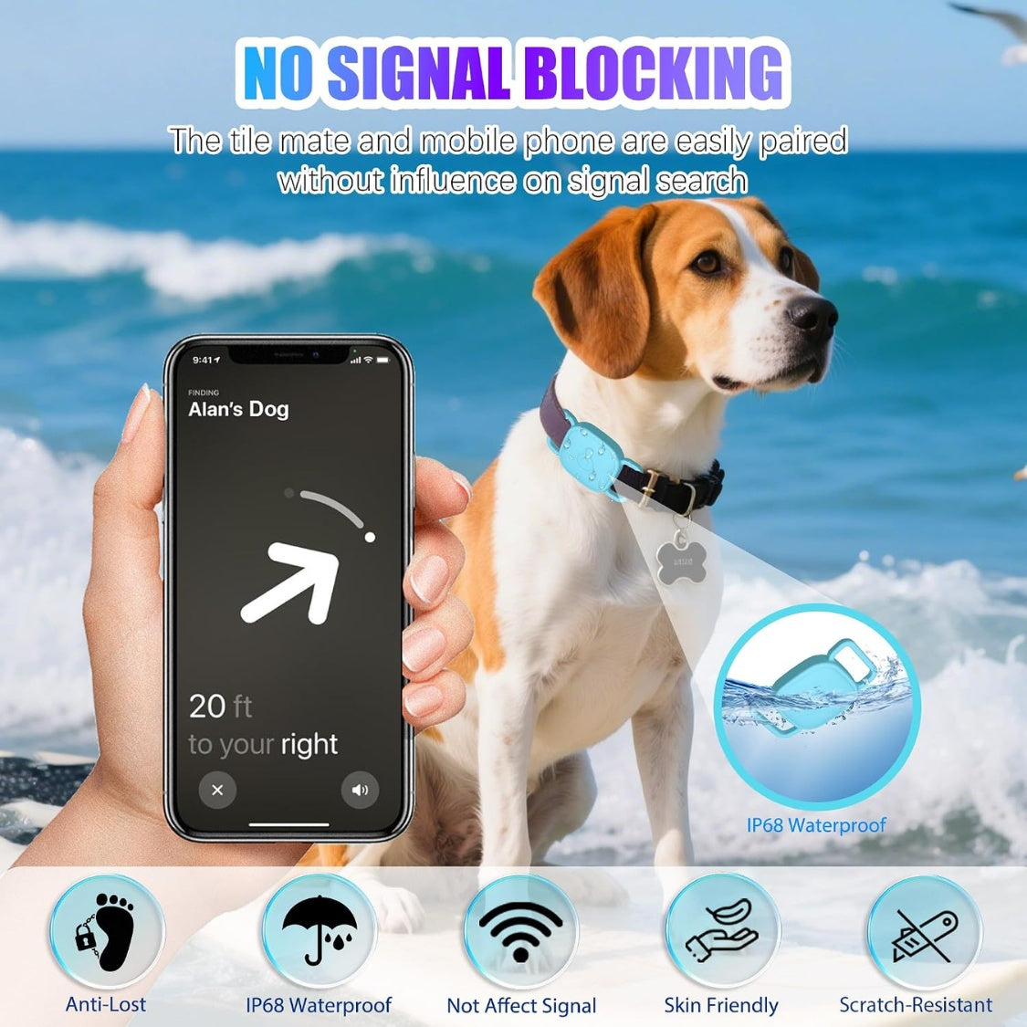 Waterproof Silicone Tracker Holder for Dog & Cat Collars – 2-Pack Case for Square Bluetooth Trackers – view 7
