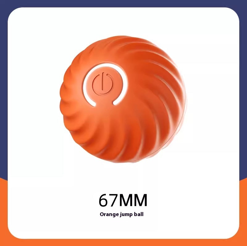 USB Jumping Ball Dog Toy – Bouncy Ball with Spare Shells & Spiky Sleeves, Blue or Orange – view 17