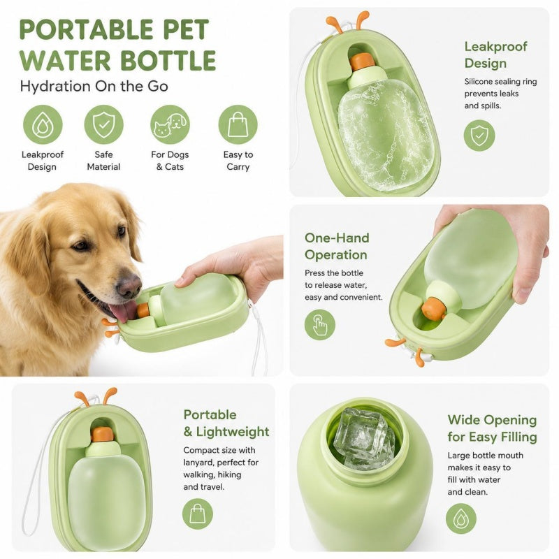 Antler Pet Water Bottle – Leakproof BPA-Free Travel Cup for Dogs & Cats with Lanyard – view 7