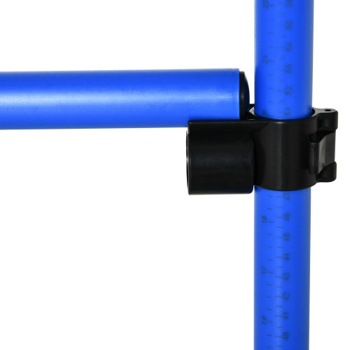 4-Piece Dog Agility Jump Set with Height-Adjustable Bars and Carry Bag, Blue โ view 3