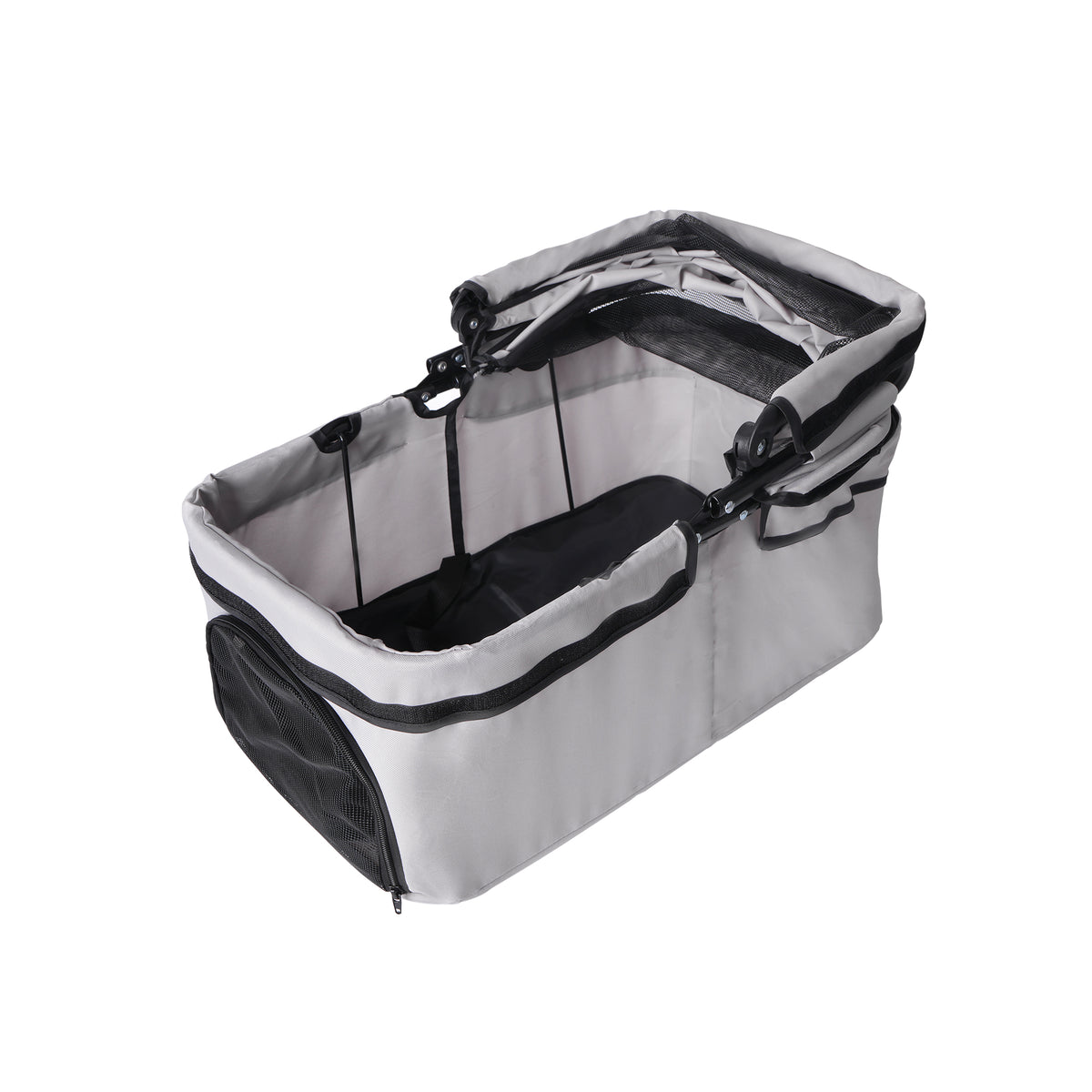4-Wheel Foldable Pet Stroller – 360° Wheels, Detachable Carrier & Travel Bag for Small Dogs & Cats – view 5
