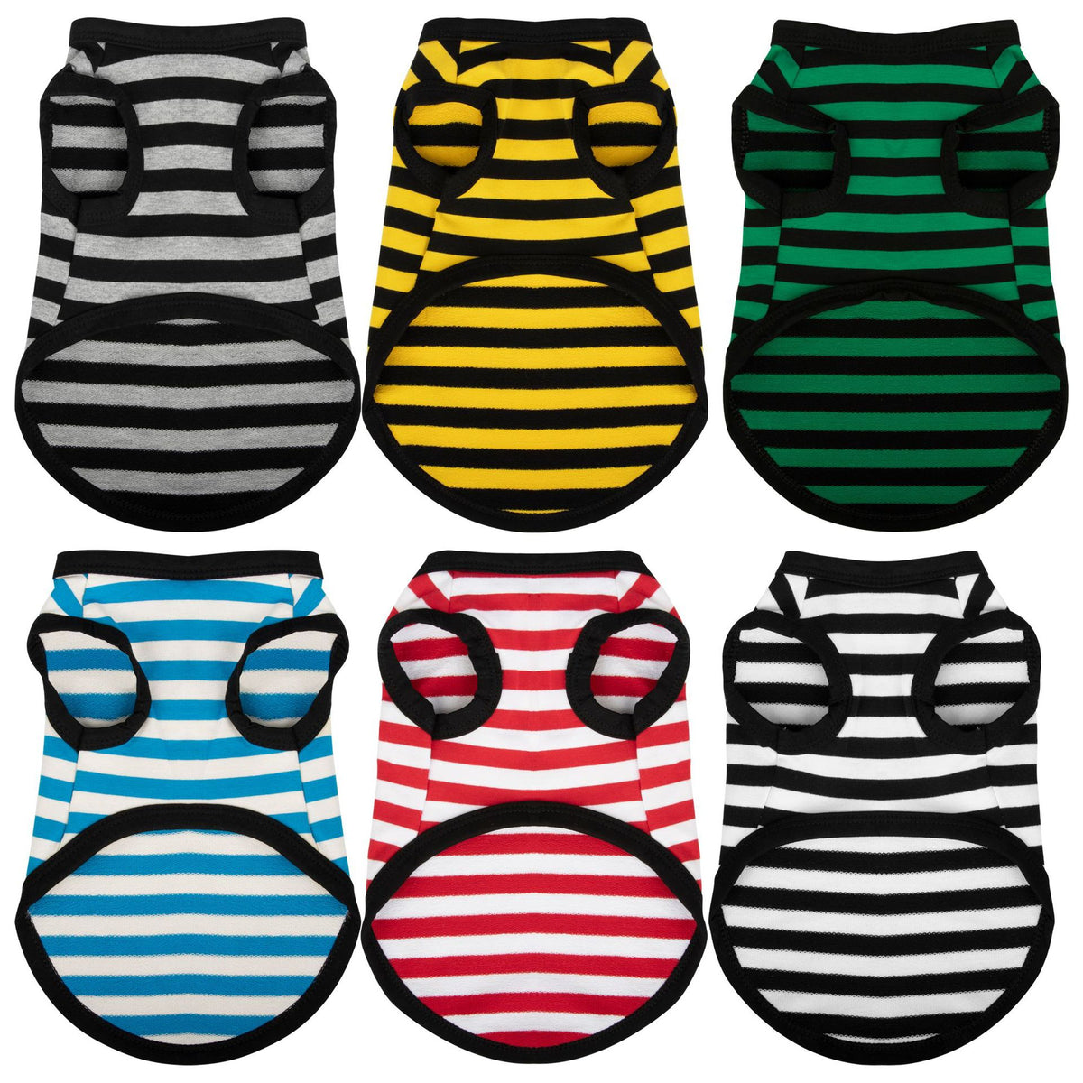Striped Cotton Dog Vest, Thin Summer Tank Top for Dogs in 6 Colors โ view 4