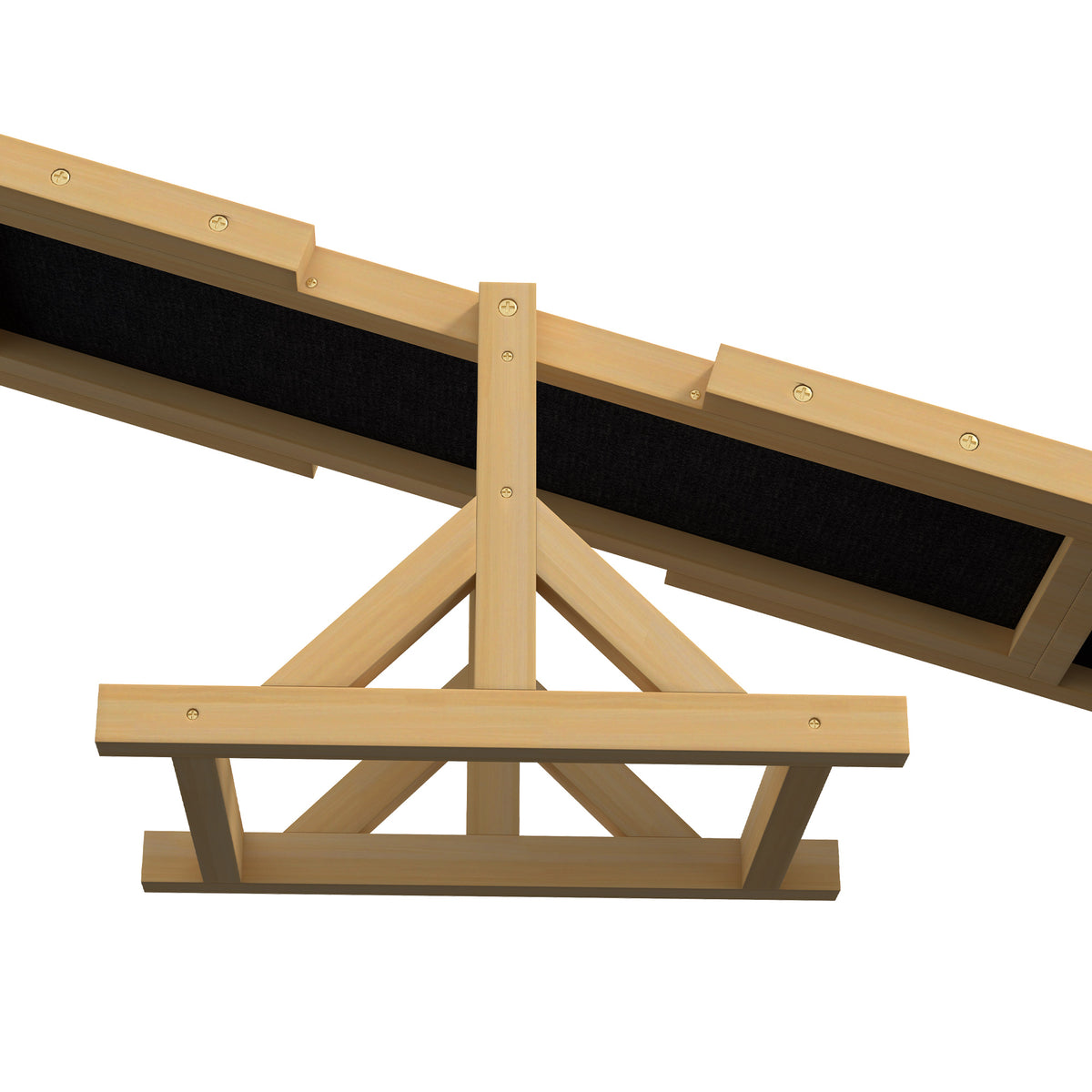 Wooden Dog Agility Seesaw โ 70.75 in Anti-Slip Teeter Board, 110 lb Capacity, Yellow โ view 8