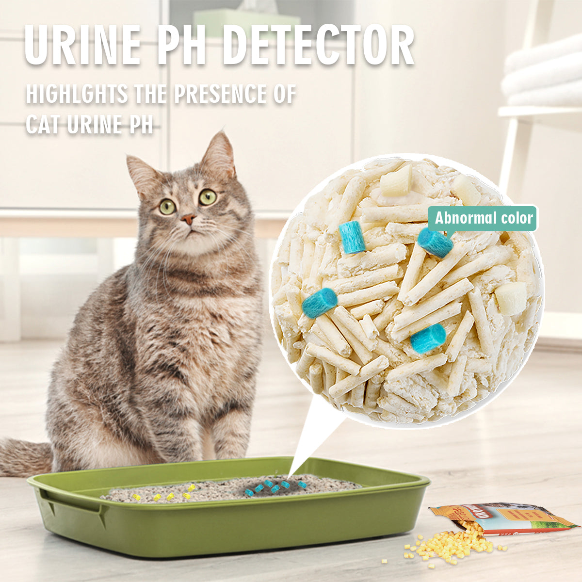 Cat Litter Health Check Granules โ Color-Changing Indicator, 5-Piece Set
