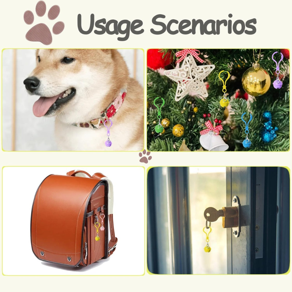 Pet Collar Bells 6-Pack โ Loud Multi-Color Dog & Cat Bells with Snap Clips, 0.86 in โ view 6