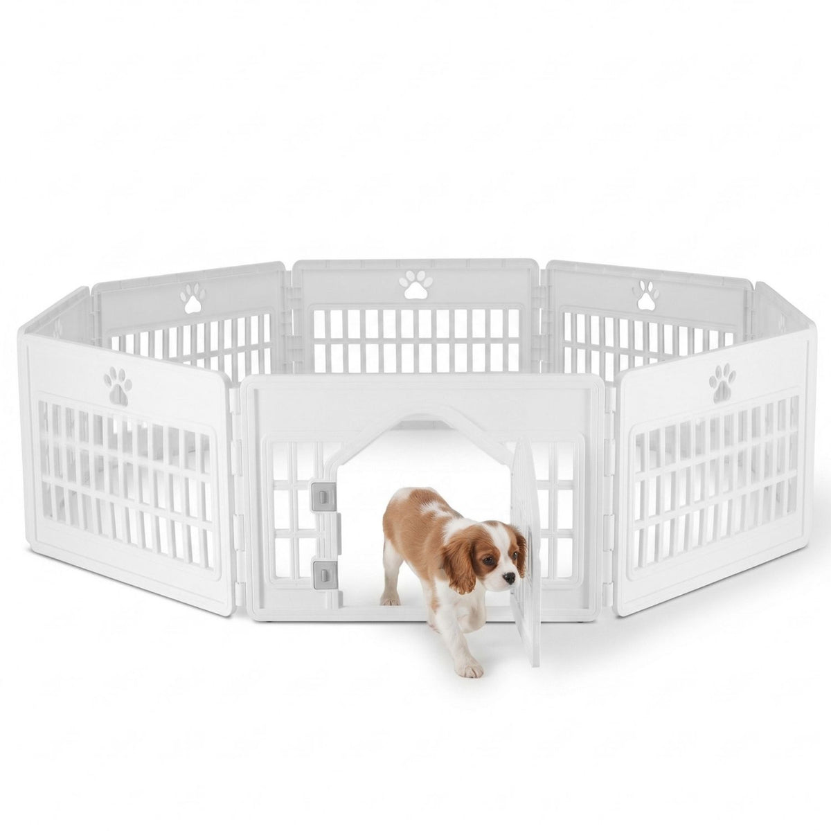 Modular Plastic Pet Playpen – 4, 6 or 8 Panels with Lockable Door & Anti-Slip Mat – view 6