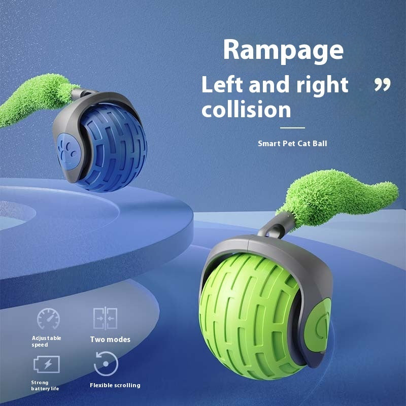 Automatic Rolling Ball Cat Toy – USB Rechargeable, Tap-to-Wake, Quiet Silicone Shell – view 5