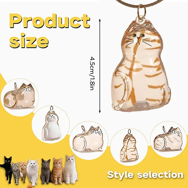 6-Piece Cat Hair Memorial Pendant Set – Pet Fur Keepsake Capsules, Wear as Necklace or Keychain – view 2