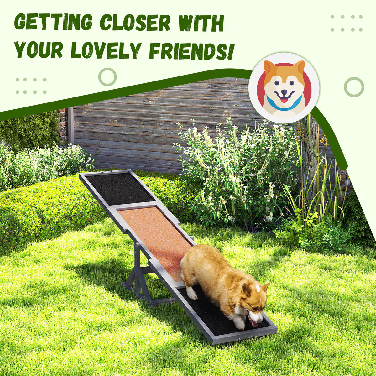 Wooden Dog Agility Seesaw with Anti-Slip Surface for Training and Exercise, Gray โ view 6