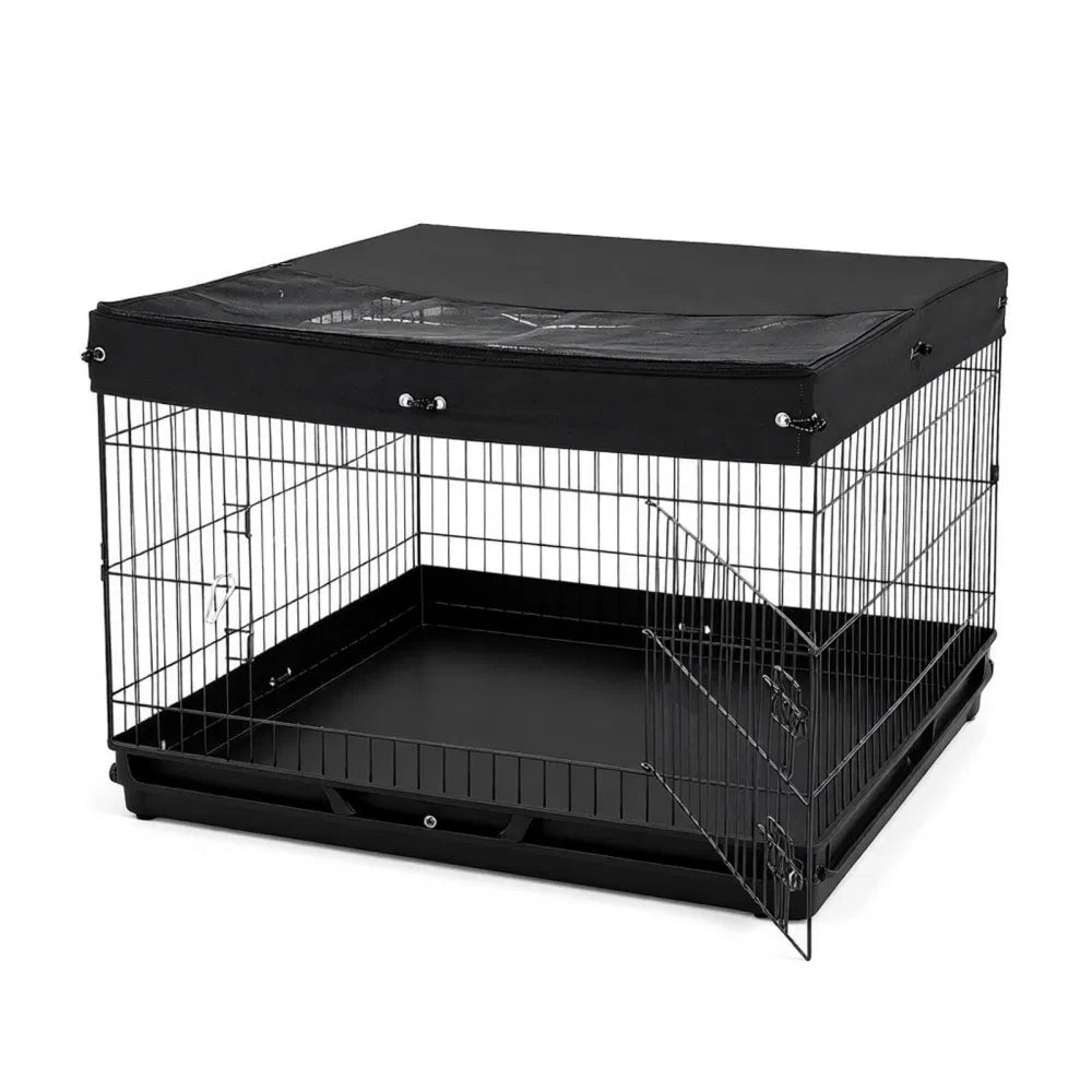 4-Panel Square Dog Playpen with Top Cover & Mat โ 36 x 36 x 24 in โ view 3