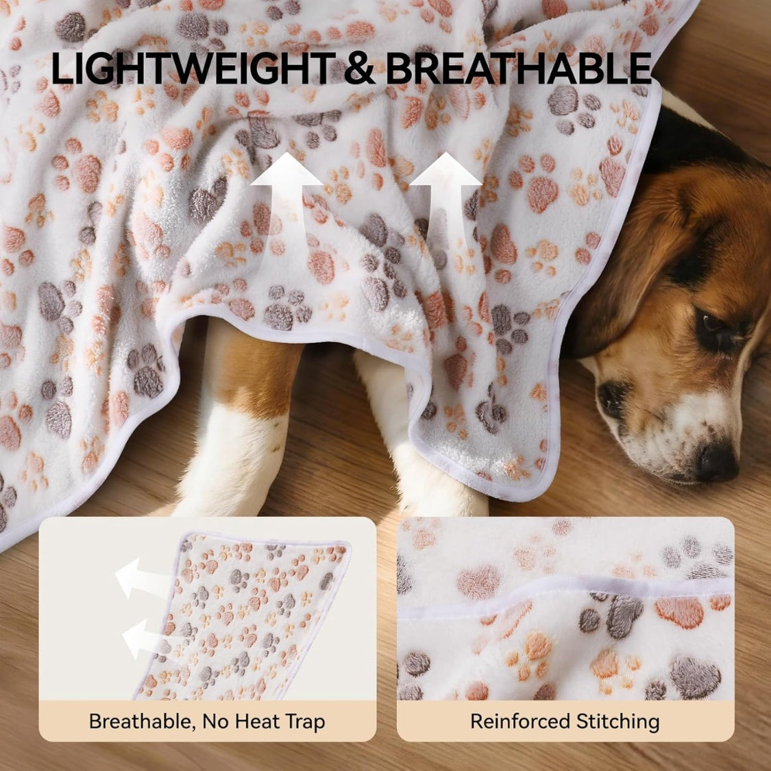 Coral Fleece Pet Blankets, 3-Pack โ Reversible, Machine-Washable Throws for Dogs & Cats โ view 8