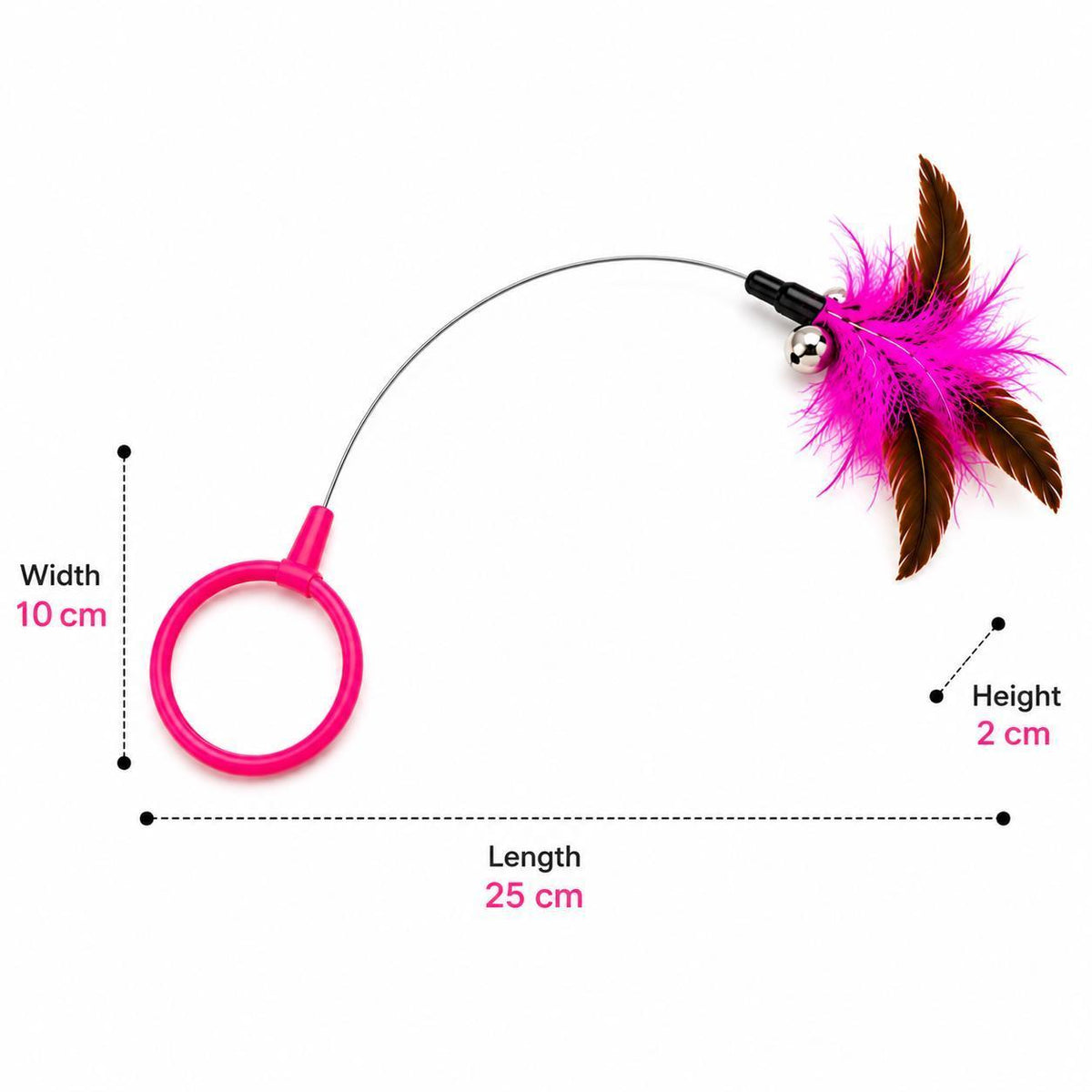 Wearable Cat Feather Collar Toy, Clip-On Feather Teaser for Hands-Free Indoor Play โ view 3