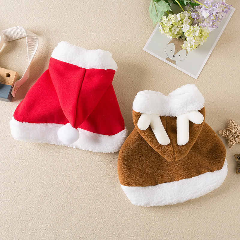 Christmas Pet Cloak – Red Riding Hood & Reindeer Cape – view 2