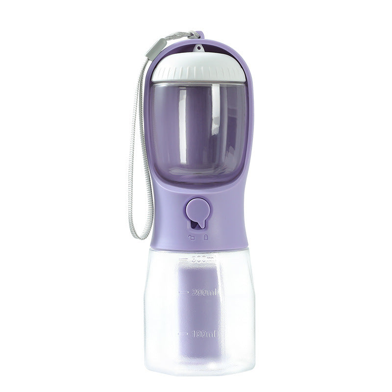 3-in-1 Dog Water Bottle – Travel Cup with Food Container, Waste Bag Holder & Filter, 300 ml – view 14