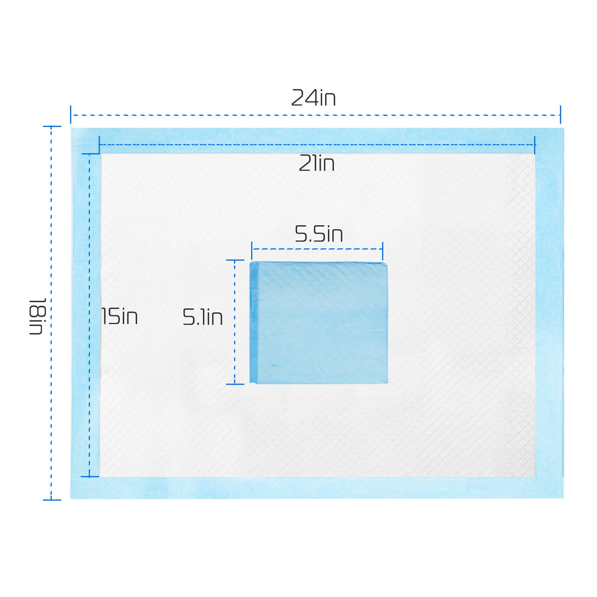 Puppy Training Pads 24 x 18 in – 50 Count, 5-Layer Super Absorbent Pee Pads – view 3