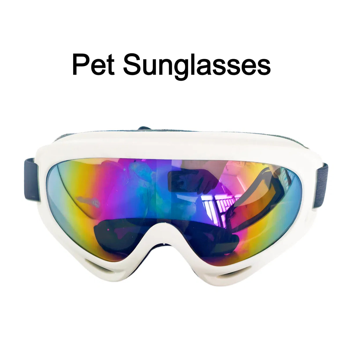 Dog Goggles 2-Pack, White & Black โ Adjustable Wraparound Eyewear for Medium & Large Dogs โ view 3