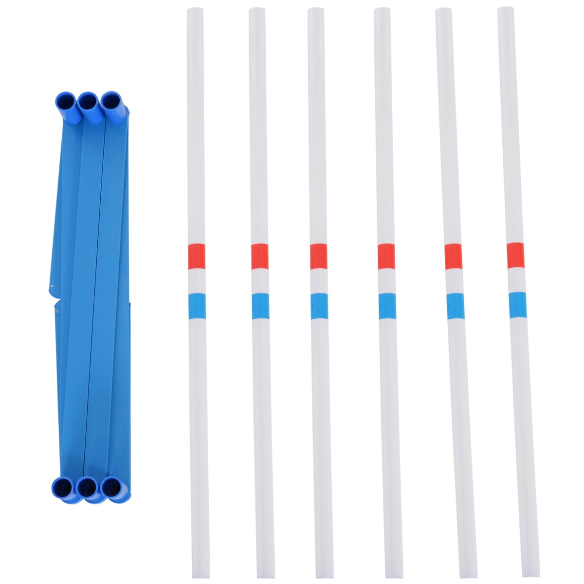 Dog Agility Weave Pole Starter Kit โ 6 Poles, 120 in Course, 5.3 lb with Bag, White โ view 8