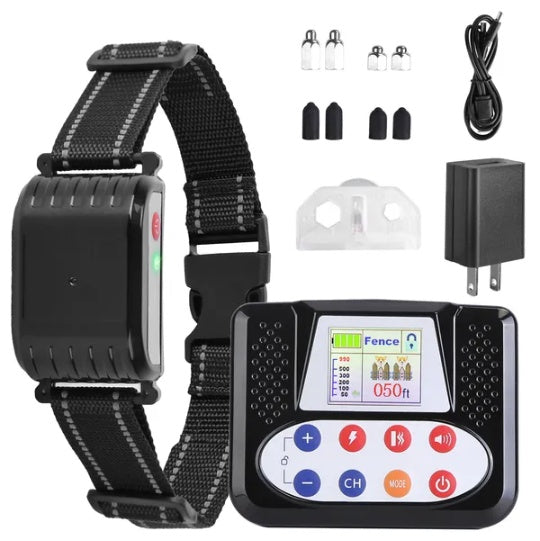 990 ft Wireless Dog Fence & Remote Training Collar – 4 Channels, IPX6, Rechargeable